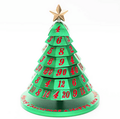 Aluminum Christmas Tree 7 Dice Set-Christmas Green